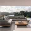 Discount Icon Gartenlounge, hellgrau, Alu/Olefin, Tisch 120 x 120 cm, inkl. 5 Dekokissen, FSC®-zertifiziertes Produkt Gartenlounge|Aluminium-Gartenmöbel