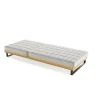 Outlet Icon Liege, hellgrau, Alu/Teak/Olefin, verstellbare Rückenlehne, atmungsaktiv, witterungsbeständig, FSC®-zertifiziertes Produkt Gartenliegen