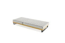 Outlet Icon Liege, hellgrau, Alu/Teak/Olefin, verstellbare Rückenlehne, atmungsaktiv, witterungsbeständig, FSC®-zertifiziertes Produkt Gartenliegen