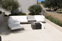 Hot Jewel Gartenlounge für 5-6 Personen, anthrazit/hellgrau, Alu/Polyester, inkl. Beistelltisch Gartenlounge|Aluminium-Gartenmöbel