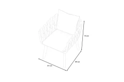 Joliet Sessel, anthrazit, Alu/Polyester, langlebiges Material, pflegeleicht, witterungsbeständig, inkl. Polster Aluminium-Gartenmöbel|Gartenstühle & Gartensessel