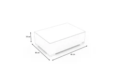 Outlet Kaffeetisch, desert-beige, Polyrattan/Glas, 94 x 65 x 31 cm, beschichtet, witterungsbeständig, hohe Belastbarkeit Gartentische|Aluminium-Gartenmöbel