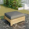 Clearance Kassel Loungehocker, recyceltes Teakholz, inkl. Polster aus Olefin, rustikal gebürstet Gartenstühle & Gartensessel