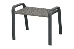 Sale Kiribati Fußhocker, grau, Aluminium/Polyrattan, 59x50x49,5 cm Aluminium-Gartenmöbel|Gartenstühle & Gartensessel
