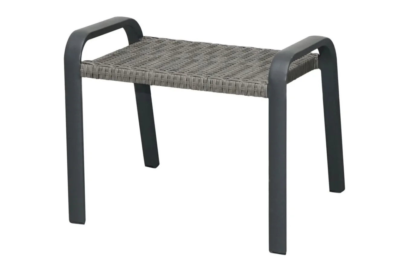 Sale Kiribati Fußhocker, grau, Aluminium/Polyrattan, 59x50x49,5 cm Aluminium-Gartenmöbel|Gartenstühle & Gartensessel