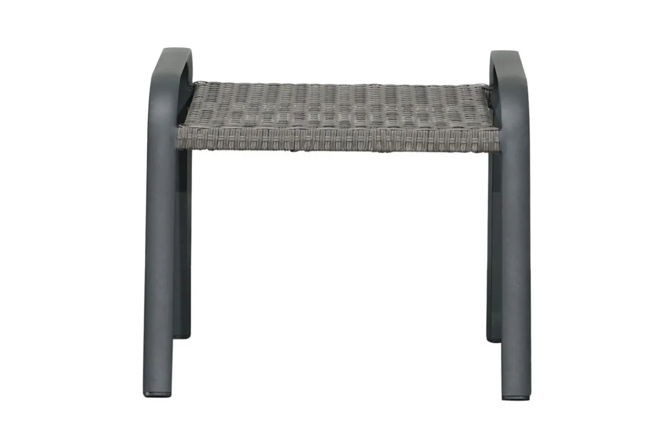 Sale Kiribati Fußhocker, grau, Aluminium/Polyrattan, 59x50x49,5 cm Aluminium-Gartenmöbel|Gartenstühle & Gartensessel