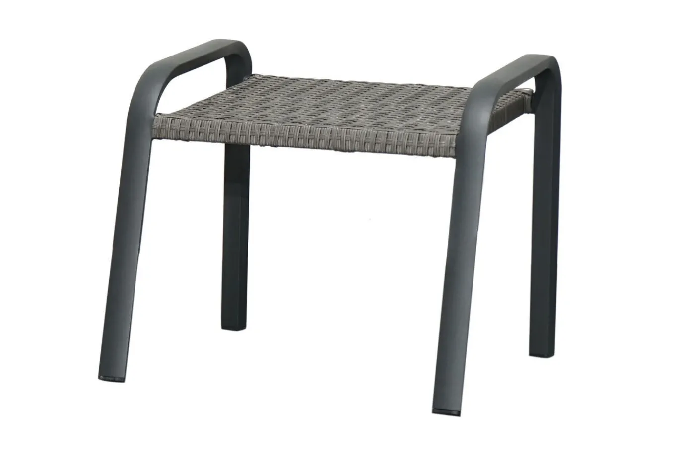 Sale Kiribati Fußhocker, grau, Aluminium/Polyrattan, 59x50x49,5 cm Aluminium-Gartenmöbel|Gartenstühle & Gartensessel