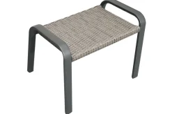 Sale Kiribati Fußhocker, grau, Aluminium/Polyrattan, 59x50x49,5 cm Aluminium-Gartenmöbel|Gartenstühle & Gartensessel