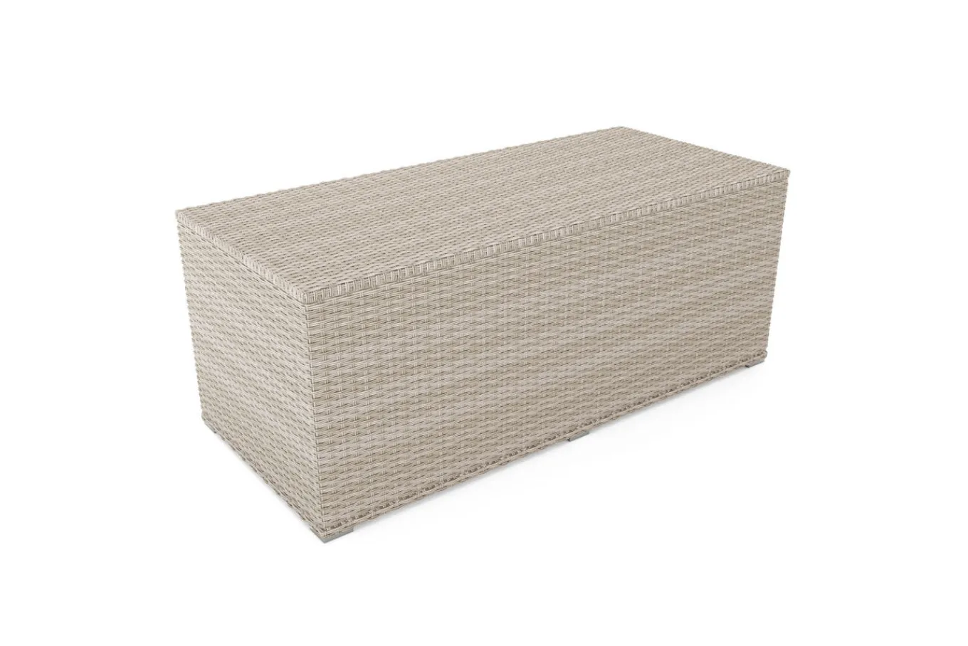 Hot Kissenbox, beige, Polyrattan/Aluminium, 203 x 92 x 75 cm, witterungsbeständig, pflegeleicht, wasserabweisend Polyrattan-Gartenmöbel|Auflagenbox