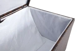 Clearance Kissenbox, braun marmoriert, Polyrattan, 204x94x75cm Polyrattan-Gartenmöbel|Auflagenbox