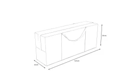 Discount Kissentasche, schwarz, Polyester, TPU 420D Ripstop-Gewebe, 125 x 32 x 50 cm Schutzhüllen