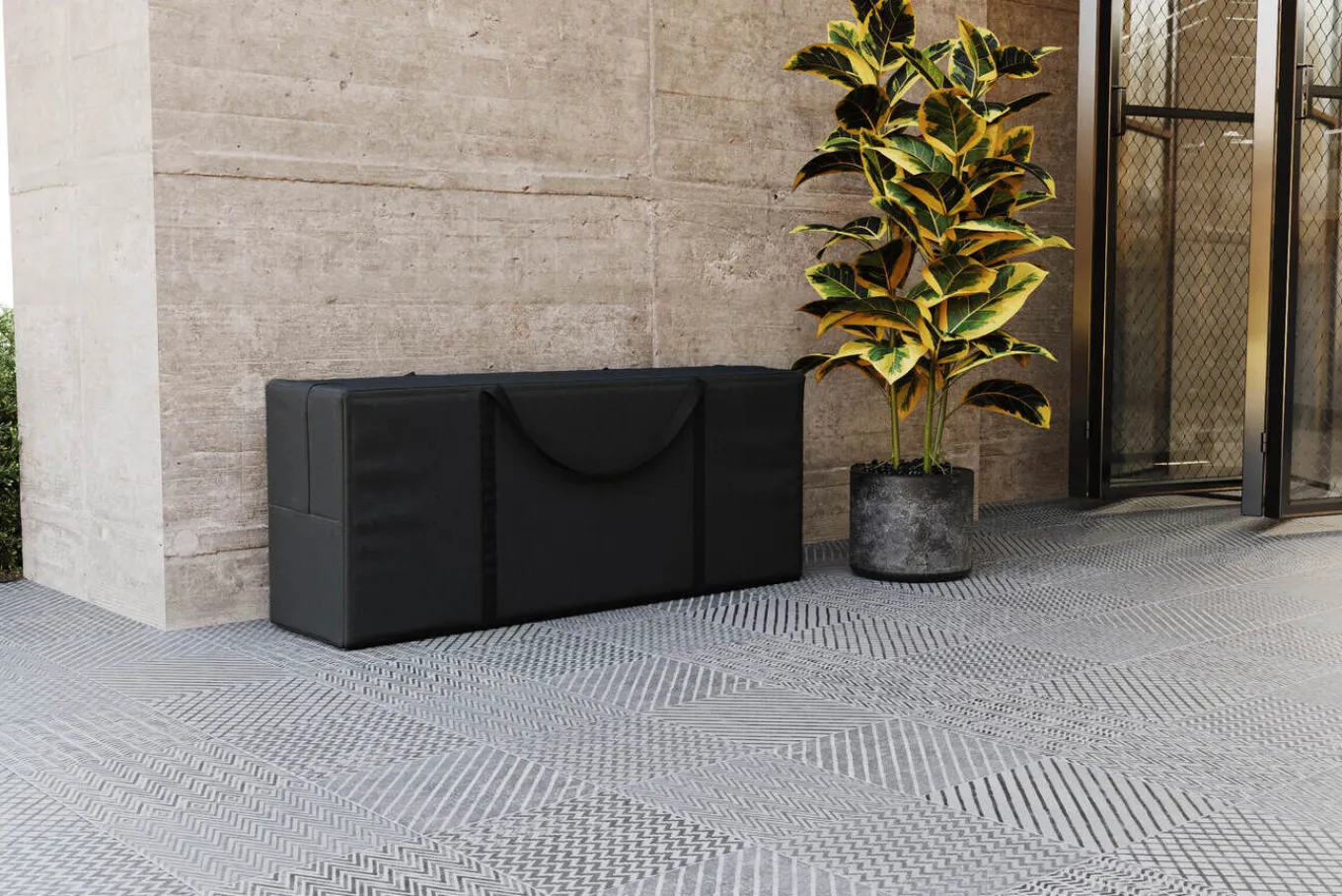 Discount Kissentasche, schwarz, Polyester, TPU 420D Ripstop-Gewebe, 125 x 32 x 50 cm Schutzhüllen