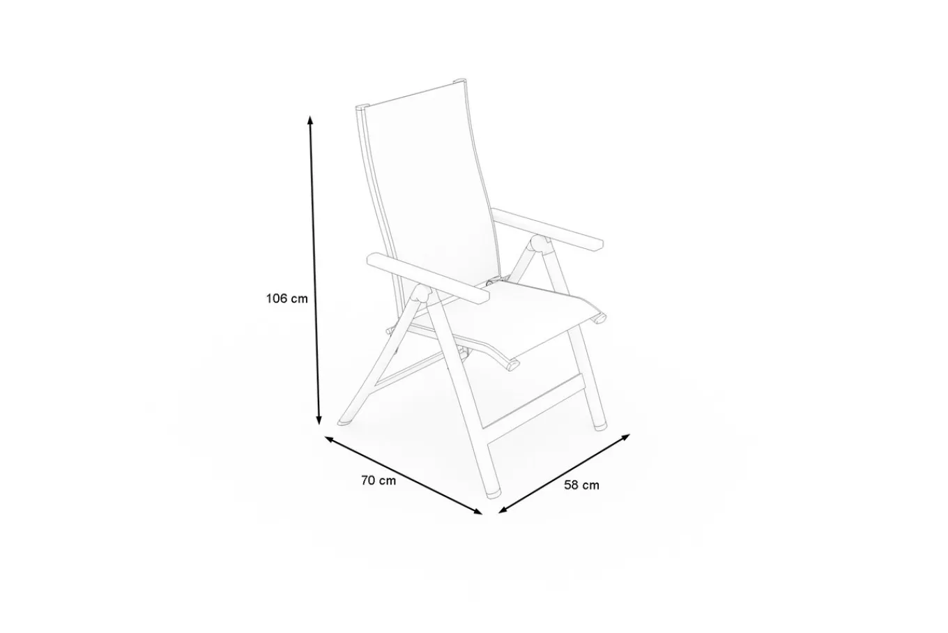 Sale Klappstuhl, creme/weiß, Aluminium, 7-fach verstellbar, witterungsbeständig, hohe Belastbarkeit Aluminium-Gartenmöbel|Gartenstühle & Gartensessel