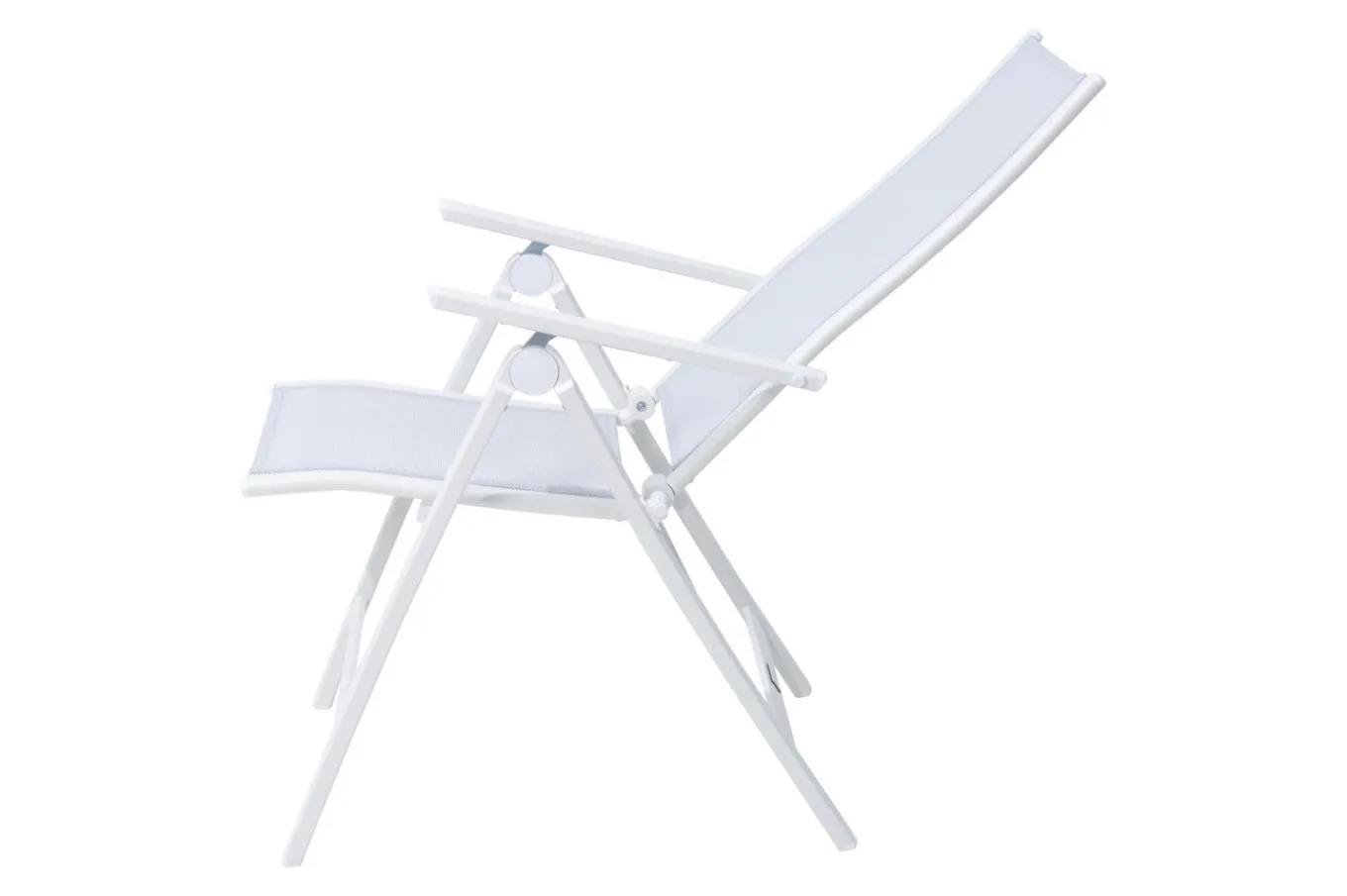 Sale Klappstuhl, creme/weiß, Aluminium, 7-fach verstellbar, witterungsbeständig, hohe Belastbarkeit Aluminium-Gartenmöbel|Gartenstühle & Gartensessel