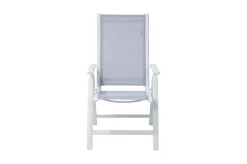 Sale Klappstuhl, creme/weiß, Aluminium, 7-fach verstellbar, witterungsbeständig, hohe Belastbarkeit Aluminium-Gartenmöbel|Gartenstühle & Gartensessel