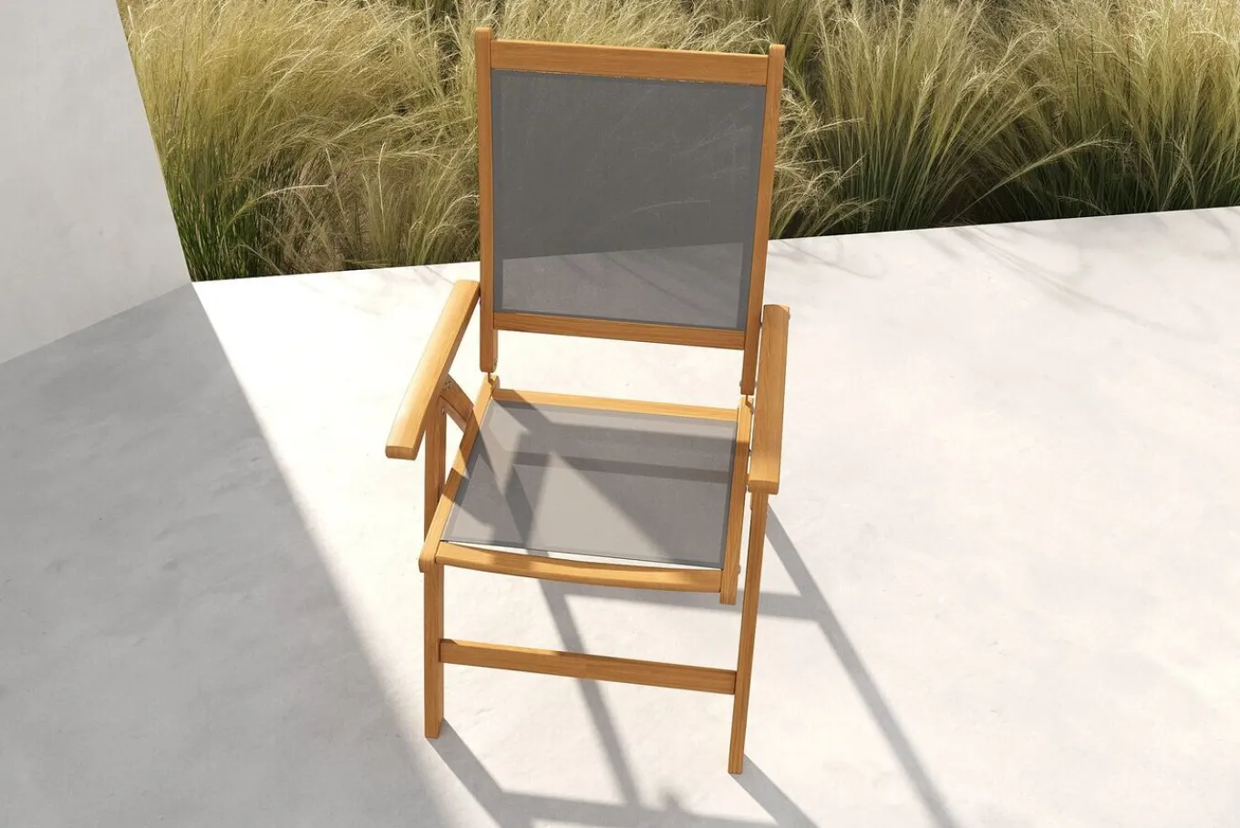 New Klappstuhl, 5-fach verstellbar, Akazie FSC®-zertifiziert, 60x71x107cm Gartenstühle & Gartensessel