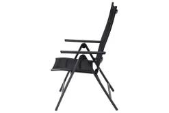 Best Klappstuhl, padded, schwarz, Aluminium, klappbar, pulverbeschichtet, robust, leichte Handhabung Aluminium-Gartenmöbel|Gartenstühle & Gartensessel