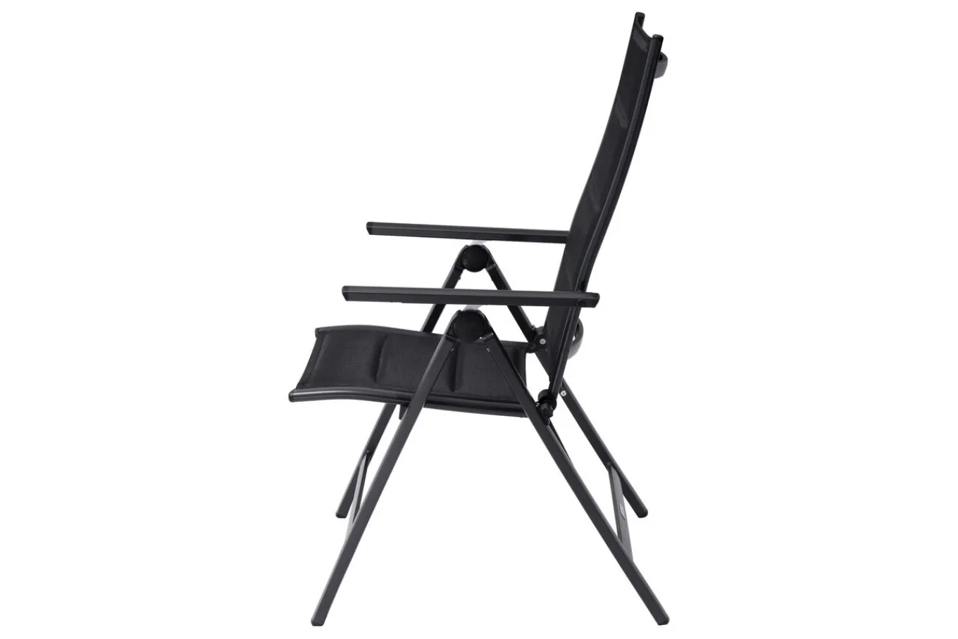 Best Klappstuhl, padded, schwarz, Aluminium, klappbar, pulverbeschichtet, robust, leichte Handhabung Aluminium-Gartenmöbel|Gartenstühle & Gartensessel