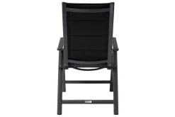 Best Klappstuhl, padded, schwarz, Aluminium, klappbar, pulverbeschichtet, robust, leichte Handhabung Aluminium-Gartenmöbel|Gartenstühle & Gartensessel