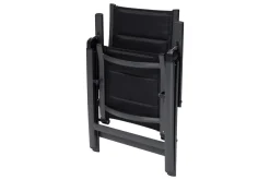 Best Klappstuhl, padded, schwarz, Aluminium, klappbar, pulverbeschichtet, robust, leichte Handhabung Aluminium-Gartenmöbel|Gartenstühle & Gartensessel