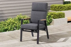 Sale Korba Garten-Essgruppe, 6 Personen, ausziehbarer Tisch 180–240 cm, Aluminium/Teak, inkl. Polster Garten-Essgruppen|Aluminium-Gartenmöbel