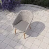 Best Kota Cocktail-Sessel, grau-meliert, Akazie/Polyrattan, 60x65x84 cm, inkl. Auflage, FSC®-zertifiziertes Produkt Polyrattan-Gartenmöbel|Gartenstühle & Gartensessel