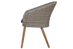 Online Kota Garten-Essgruppe, 6 Personen, ausziehbarer Tisch 180–260 cm, Akazie FSC®-zertifiziert/Polyrattan Garten-Essgruppen|Akazien-Gartenmöbel