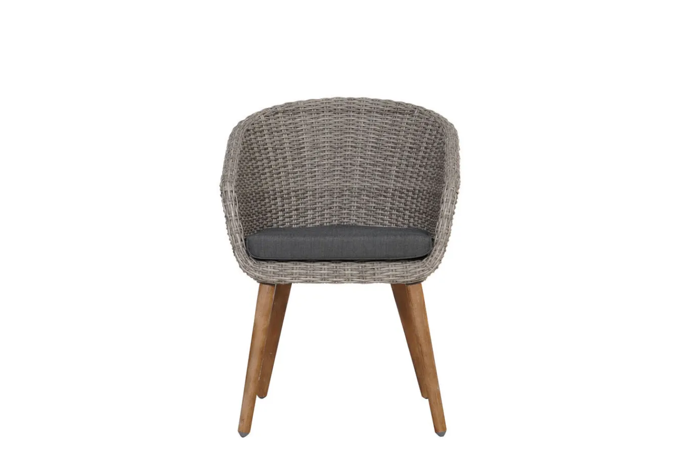 Hot Kota Garten-Essgruppe, grau/natur, Akazie/Polyrattan/Alu, Ausziehbar, 180/240 x 100 cm Tisch, 6 Sessel, FSC®-zertifiziertes Produkt Garten-Essgruppen|Akazien-Gartenmöbel