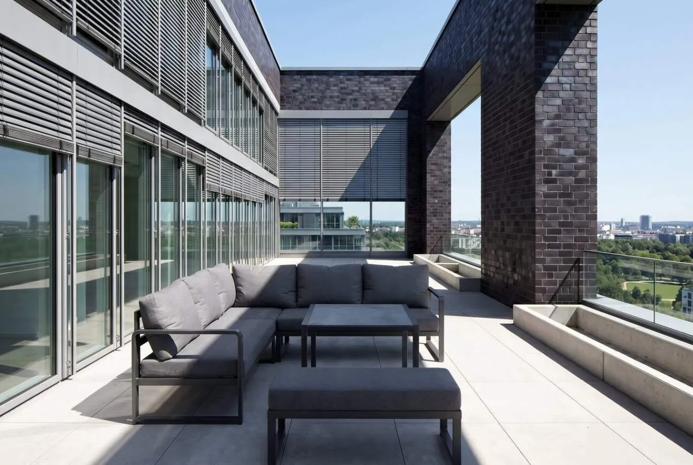 New Laguna Gartenlounge, dunkelgrau, Aluminium/Polyester, pulverbeschichtet Gartenlounge|Aluminium-Gartenmöbel