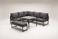 New Laguna Gartenlounge, dunkelgrau, Aluminium/Polyester, pulverbeschichtet Gartenlounge|Aluminium-Gartenmöbel