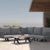 Hot Laguna Gartenlounge, anthrazit/grau, Aluminium/Rope-Geflecht, pulverbeschichtet, inkl. Kissen Gartenlounge|Aluminium-Gartenmöbel