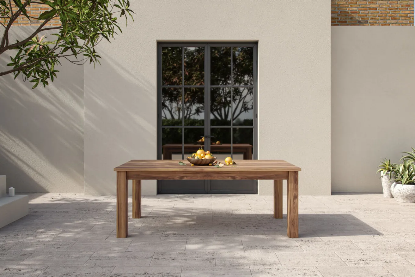 Outlet Laredo Loft Esstisch, Akazie in Teakoptik, 200 x 100 cm, gebürstet, witterungsbeständig, hohe Belastbarkeit, FSC®-zertifiziertes Produkt Gartentische|Akazien-Gartenmöbel