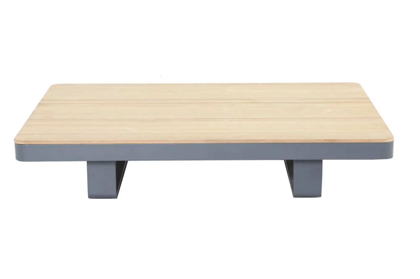 Las Vegas Ecklounge, anthrazit/grau, Alu/Teak, 5 Personen, Tisch 130x95 cm, FSC®-zertifiziertes Produkt Gartenlounge|Aluminium-Gartenmöbel