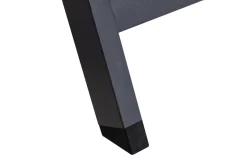 Discount Liegen Set, anthrazit , Alu/Textilene, 194x65x32 cm, inkl. Beistelltisch, verstellbare Rückenlehne, rollbar Gartenliegen