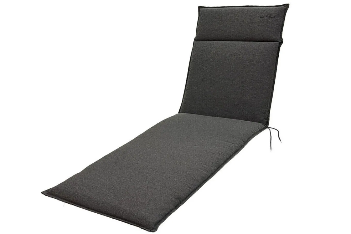 Outlet Liegen-Set, anthrazit, Aluminium/Textilene/Polyester, Tisch 40 x 40 cm, 2 Auflagen, Rückenlehne verstellbar, mit Rollen Aluminium-Gartenmöbel
