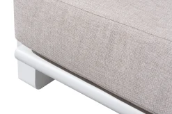 Outlet Loungegarnitur, 4-teilig, beige/weiß, Alu/Holzimitat, Tisch 110 x 60 cm, inkl. Kissen mit Reißverschluss Gartenlounge|Aluminium-Gartenmöbel