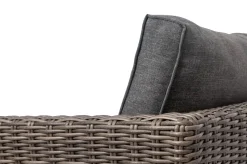 Loungegruppe, grau, Polyrattan, 4 Personen, verstellbare Sitzflächen, wasserfeste Kissenbox Polyrattan-Gartenmöbel|Gartenlounge