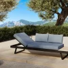 Lounge/Liege, anthrazit matt, Alu/Polyester, verstellbar, hoher Liegekomfort, 230 x 80 cm Gartenliegen|Aluminium-Gartenmöbel