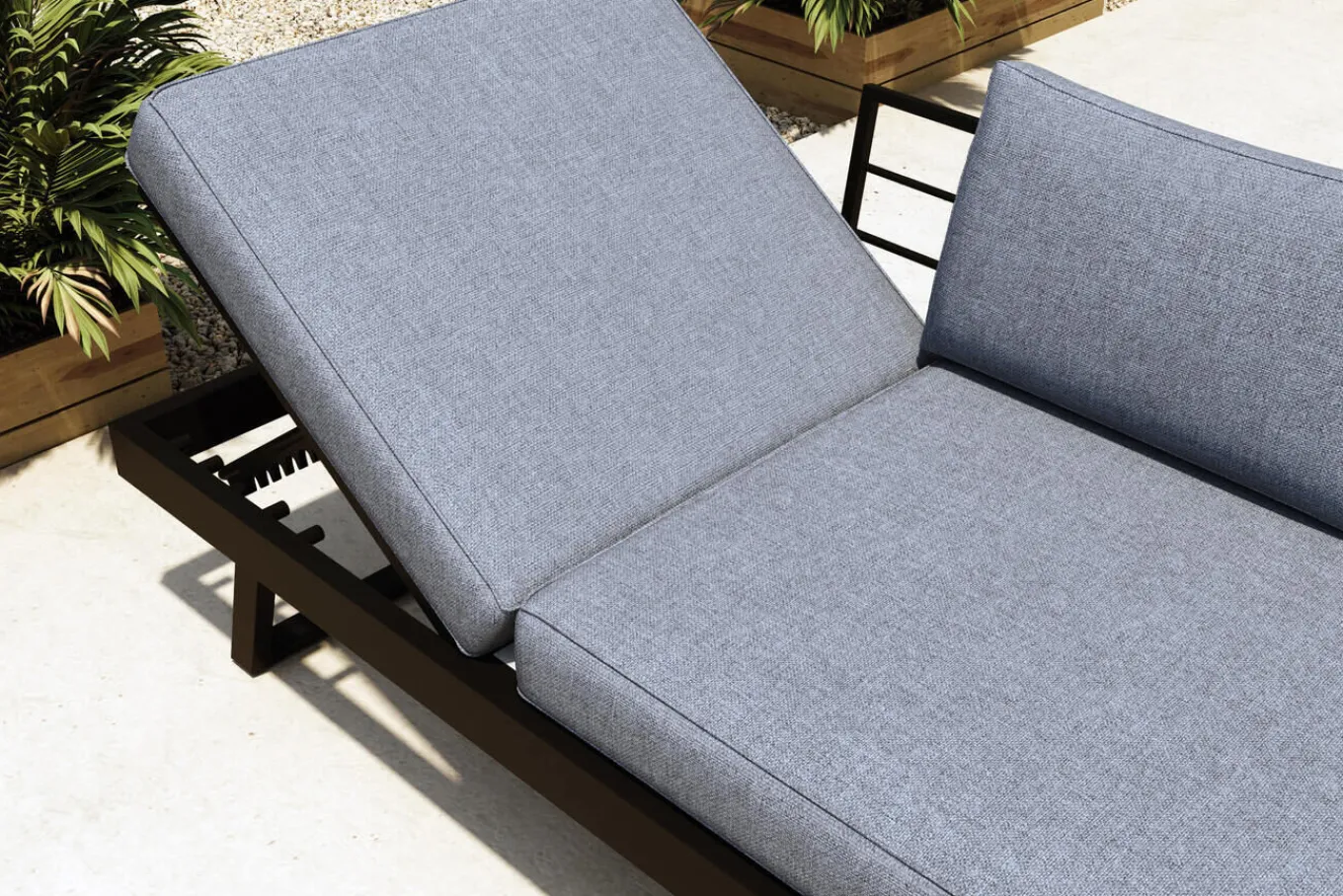 Lounge/Liege, anthrazit matt, Alu/Polyester, verstellbar, hoher Liegekomfort, 230 x 80 cm Gartenliegen|Aluminium-Gartenmöbel