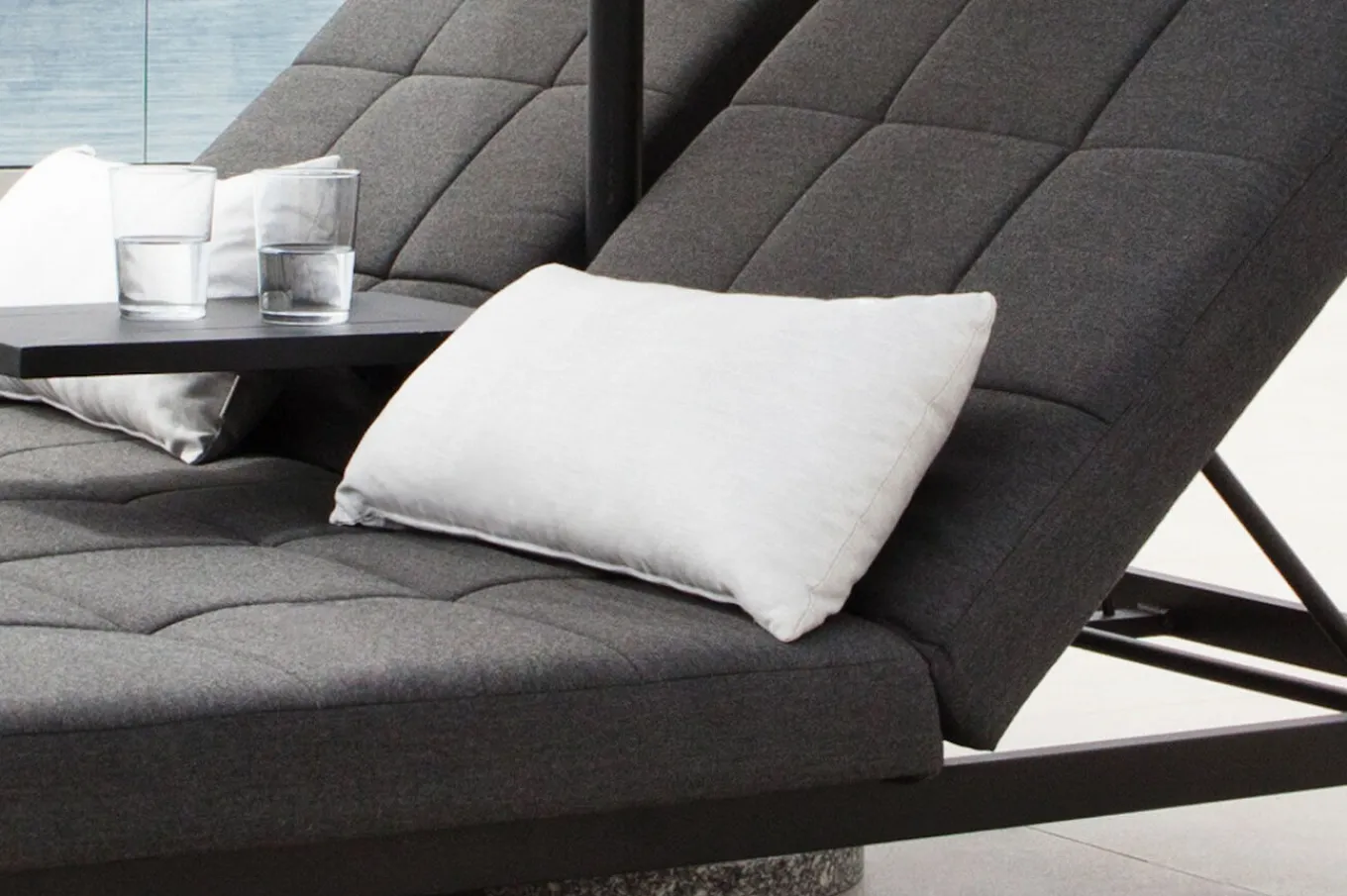 Hot Lounge-Rückenkissen, 3966 marble, Sunbrella, 30 x 60 cm, wasserabweisend Sunbrella-Gartenmöbel|Rückenkissen & Zierkissen