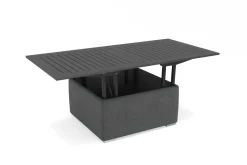 Hot Loungetisch, anthrazit, Aluminium, ausziehbar und höhenverstellbar, witterungsbeständig Gartentische|Aluminium-Gartenmöbel