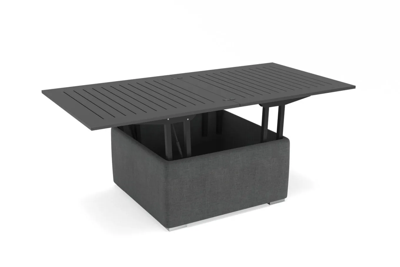 Hot Loungetisch, anthrazit, Aluminium, ausziehbar und höhenverstellbar, witterungsbeständig Gartentische|Aluminium-Gartenmöbel