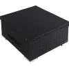 Outlet Loungetisch höhenverstellbar, schwarz, Polyrattan, 75/152x75x40/64,5cm Gartentische|Gartenlounge