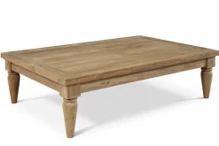 Best Loungetisch, natur, recyceltes Teak, 120x80x31cm, aufwendig gestaltete Tischbeine, FSC®-zertifiziertes Produkt Gartentische