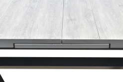 New Louvra Ausziehtisch, anthrazit/Holzoptik, Alu/Keramik, 160/210x100,5cm, Tischplatte aus Keramikfliesen Gartentische