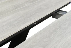 New Louvra Ausziehtisch, anthrazit/Holzoptik, Alu/Keramik, 160/210x100,5cm, Tischplatte aus Keramikfliesen Gartentische