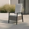 New Louvra Select Design-Diningsessel, natur/anthrazit, Polyrattan, 59 x 72 x 111 cm, Rücken stufenlos verstellbar Polyrattan-Gartenmöbel|Gartenstühle & Gartensessel