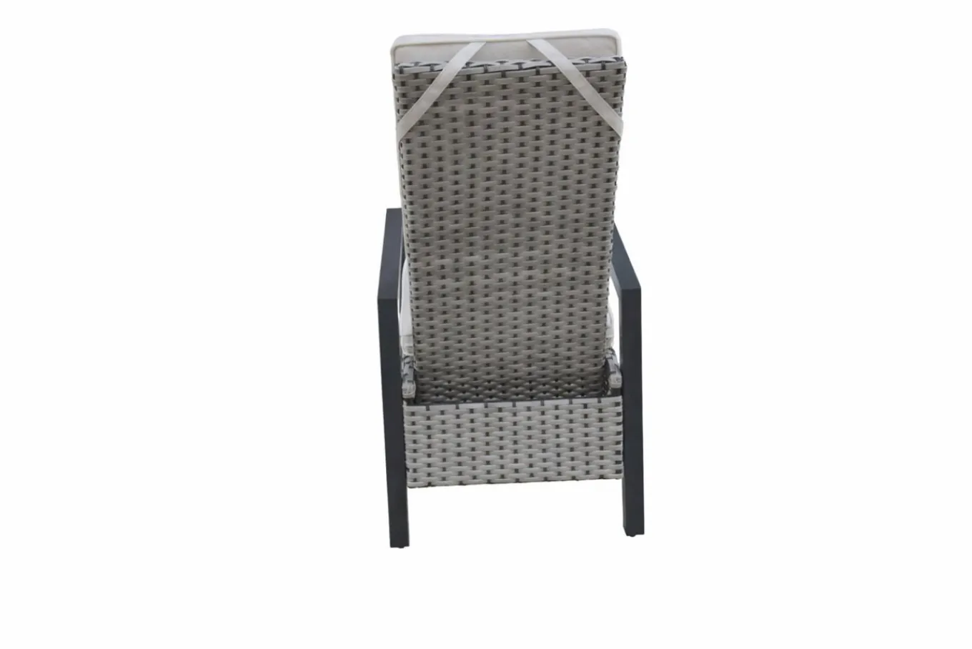 New Louvra Select Design-Diningsessel, natur/anthrazit, Polyrattan, 59 x 72 x 111 cm, Rücken stufenlos verstellbar Polyrattan-Gartenmöbel|Gartenstühle & Gartensessel