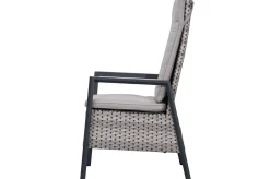 New Louvra Select Design-Diningsessel, natur/anthrazit, Polyrattan, 59 x 72 x 111 cm, Rücken stufenlos verstellbar Polyrattan-Gartenmöbel|Gartenstühle & Gartensessel