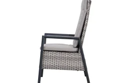Sale Louvra Select Garten-Essgruppe, natur/anthrazit, Polyrattan/Alu, 6 Sessel, Tisch 160/210 x 100 cm Polyrattan-Gartenmöbel|Garten-Essgruppen